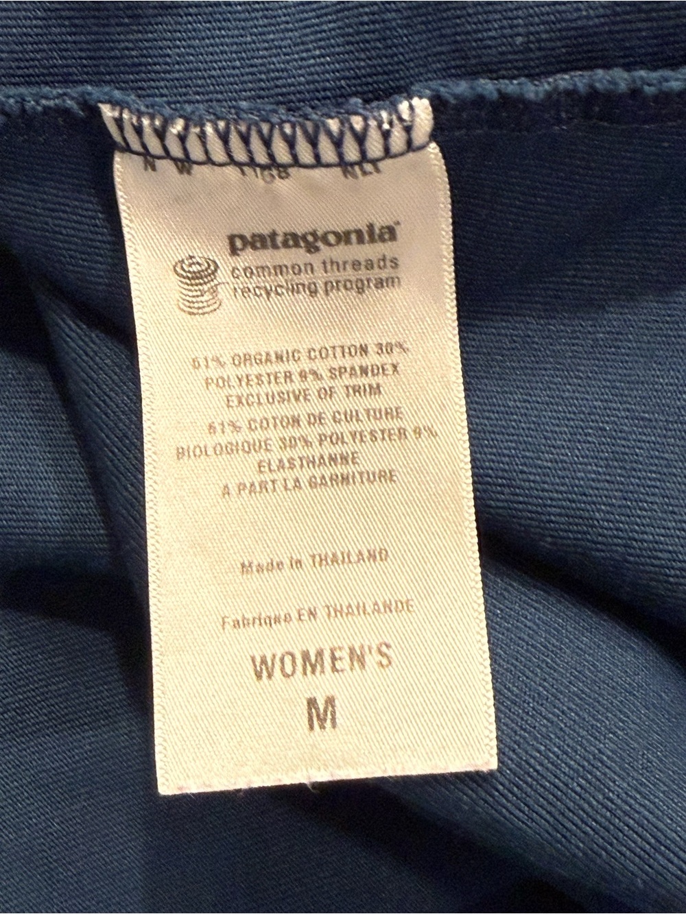 Patagonia Organic Cotton Blend Shelf Bra Dress Medium Blue Casual Sundress - Picture 5 of 6